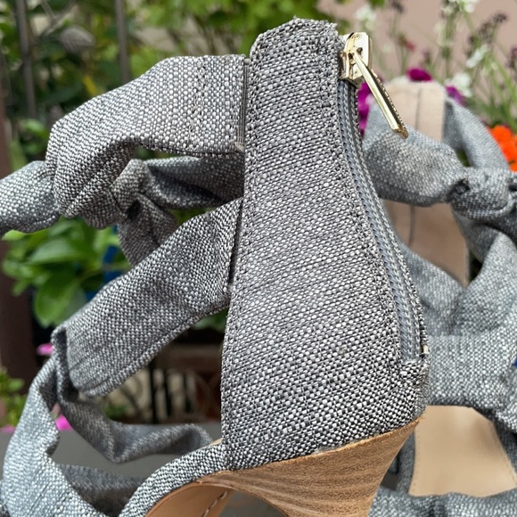 New Vince Camuto Gray Faux Wrap Strappy High Heel Sandals - Picture 10 of 16